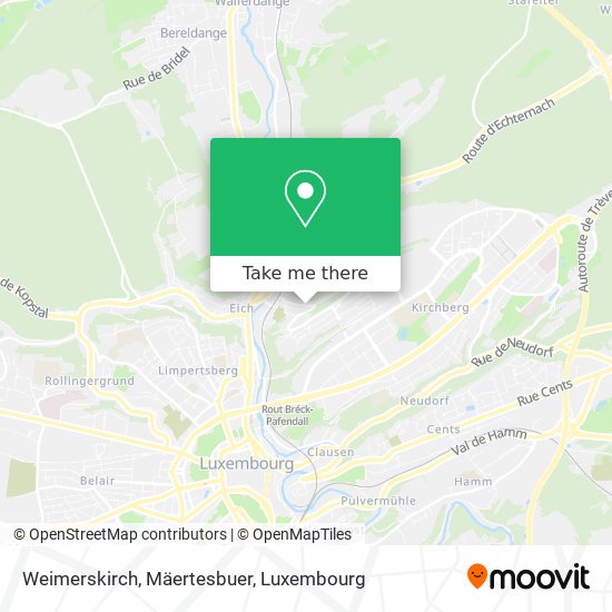 Weimerskirch, Mäertesbuer Karte