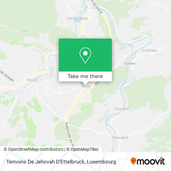Temoins De Jehovah D'Ettelbruck map