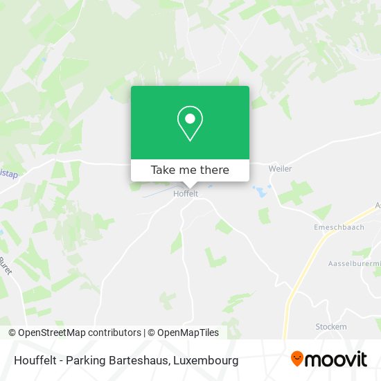 Houffelt - Parking Barteshaus Karte