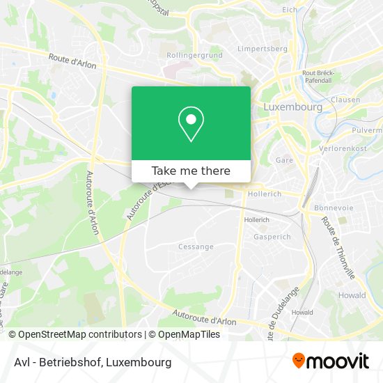 Avl - Betriebshof map