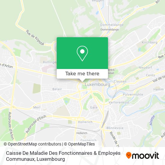 Caisse De Maladie Des Fonctionnaires & Employés Communaux map