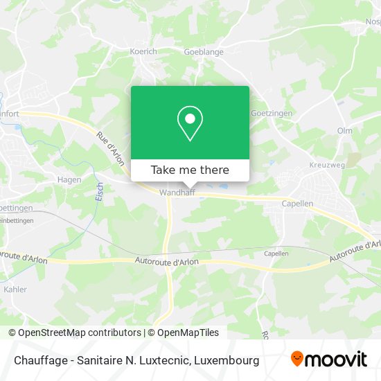 Chauffage - Sanitaire N. Luxtecnic map
