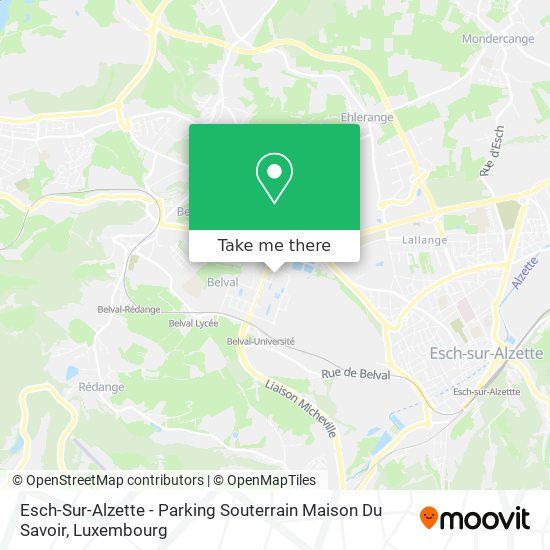 Esch-Sur-Alzette - Parking Souterrain Maison Du Savoir Karte