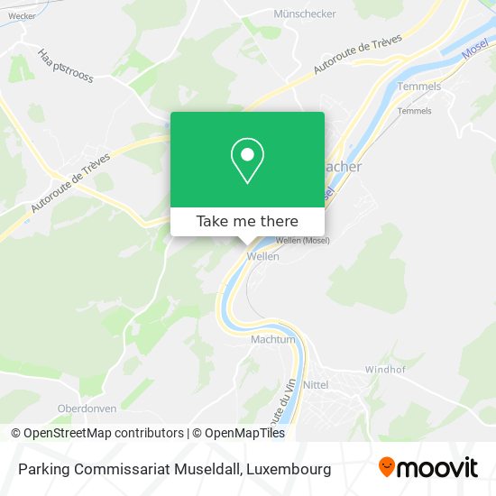 Parking Commissariat Museldall map