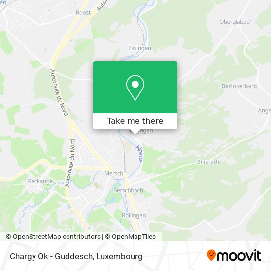Chargy Ok - Guddesch map