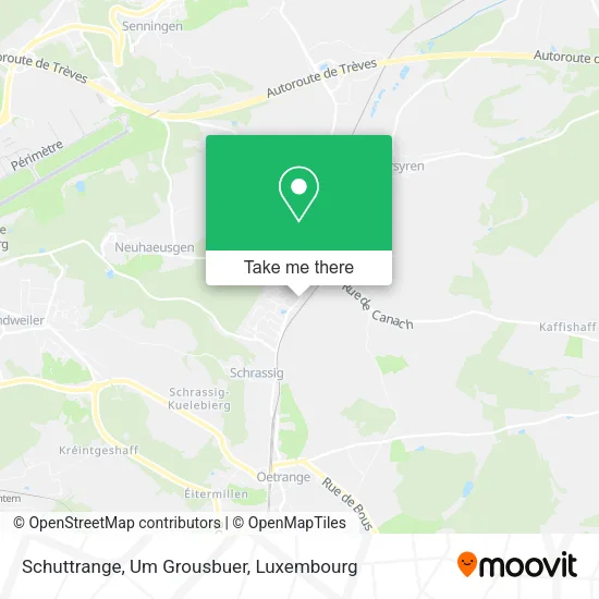 Schuttrange, Um Grousbuer map