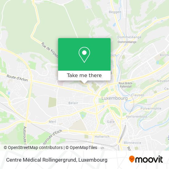Centre Médical Rollingergrund Karte