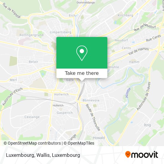 Luxembourg, Wallis Karte