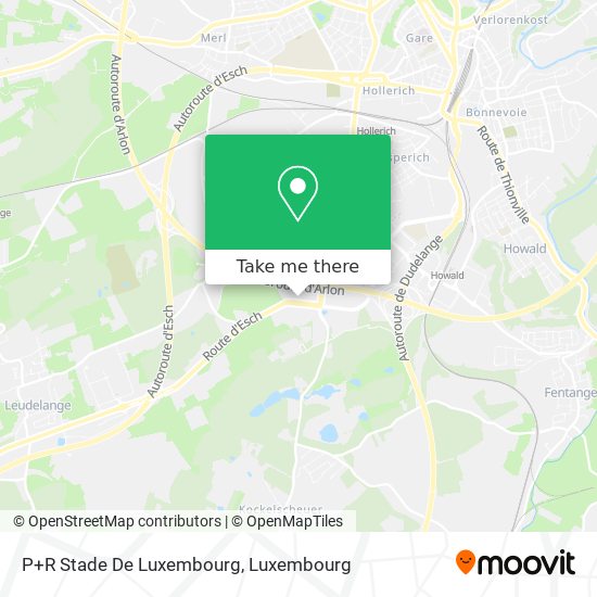 P+R Stade De Luxembourg map