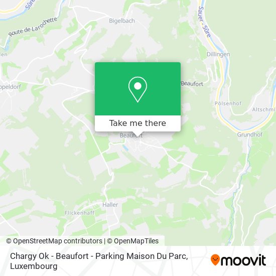 Chargy Ok - Beaufort - Parking Maison Du Parc map