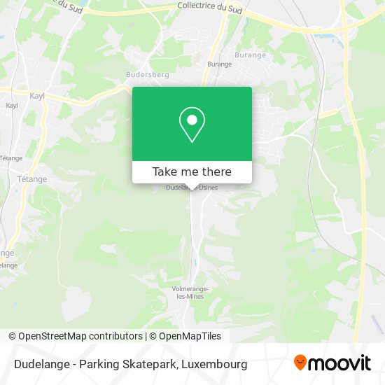 Dudelange - Parking Skatepark Karte