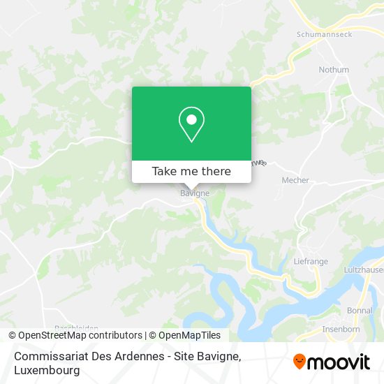 Commissariat Des Ardennes - Site Bavigne map