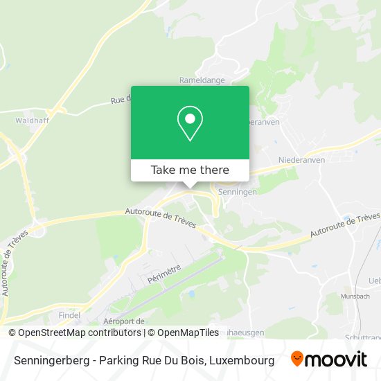 Senningerberg - Parking Rue Du Bois Karte