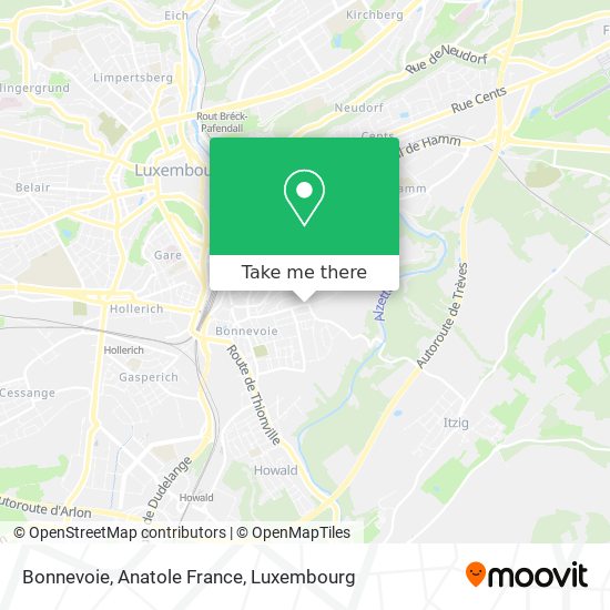 Bonnevoie, Anatole France map