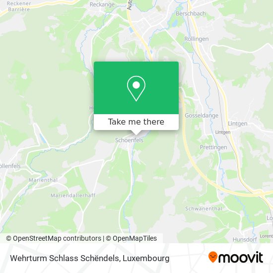 Wehrturm Schlass Schëndels map
