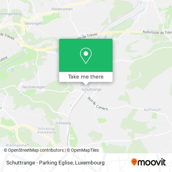 Schuttrange - Parking Eglise map
