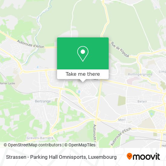 Strassen - Parking Hall Omnisports map