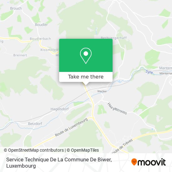 Service Technique De La Commune De Biwer map