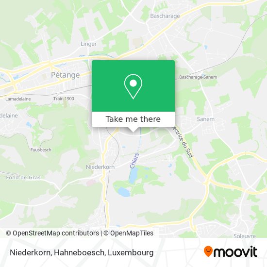 Niederkorn, Hahneboesch map
