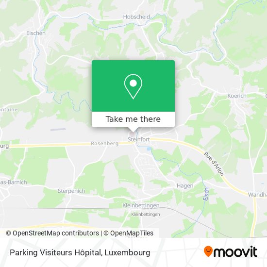 Parking Visiteurs Hôpital map