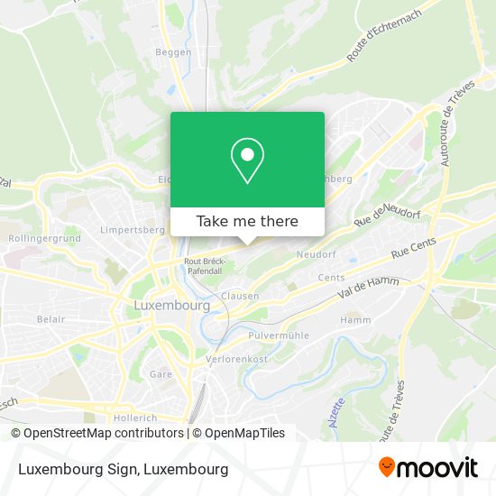 Luxembourg Sign map