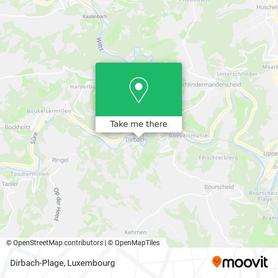 Dirbach-Plage map