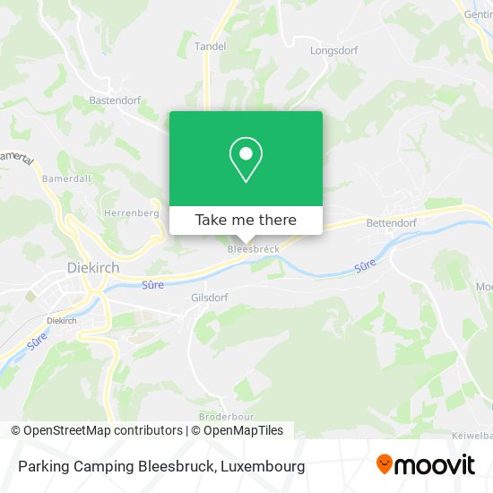 Parking Camping Bleesbruck Karte