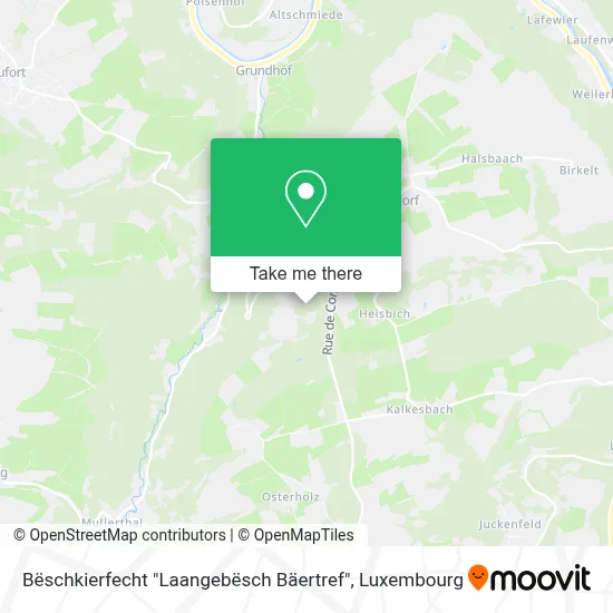 Bëschkierfecht ""Laangebësch Bäertref"" map