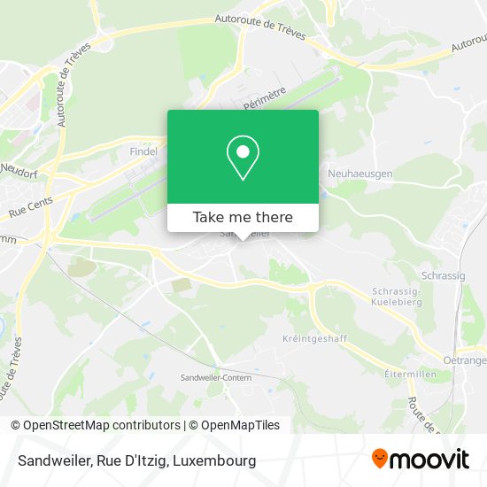 Sandweiler, Rue D'Itzig map