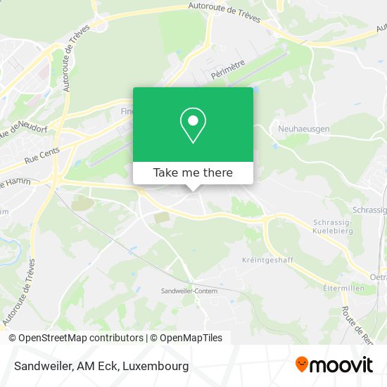 Sandweiler, AM Eck map