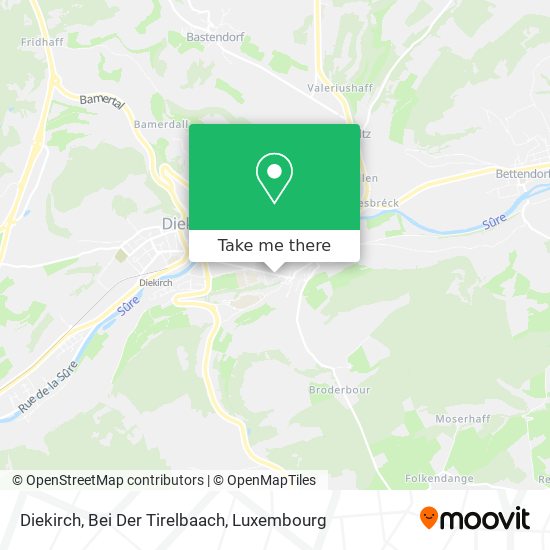 Diekirch, Bei Der Tirelbaach Karte