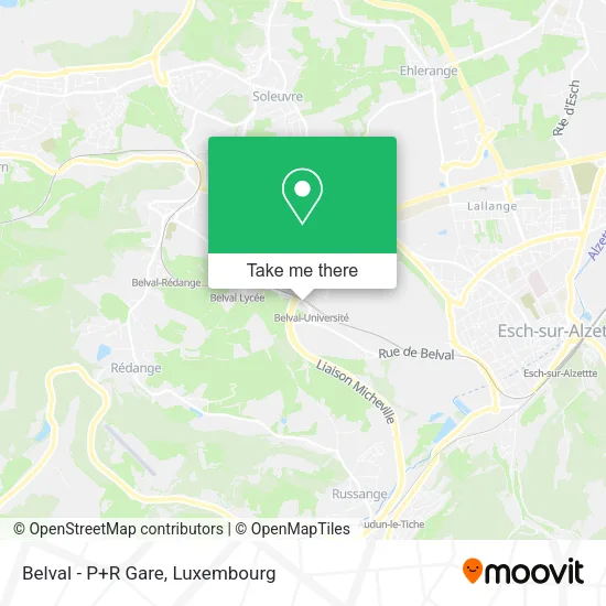 Belval - P+R Gare map