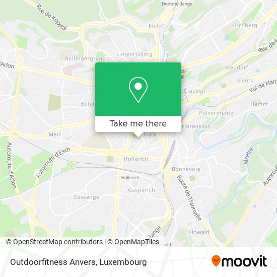 Outdoorfitness Anvers map