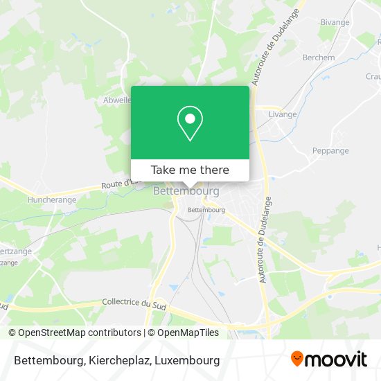 Bettembourg, Kiercheplaz Karte