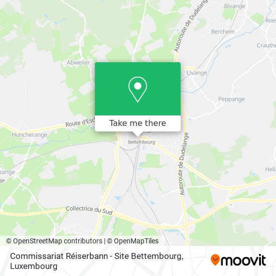 Commissariat Réiserbann - Site Bettembourg Karte