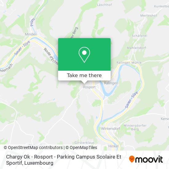 Chargy Ok - Rosport - Parking Campus Scolaire Et Sportif Karte