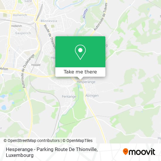 Hesperange - Parking Route De Thionville Karte