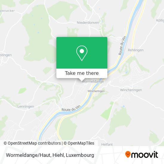Wormeldange/Haut, Hiehl map