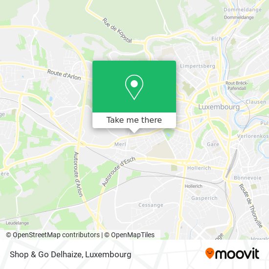 Shop & Go Delhaize map