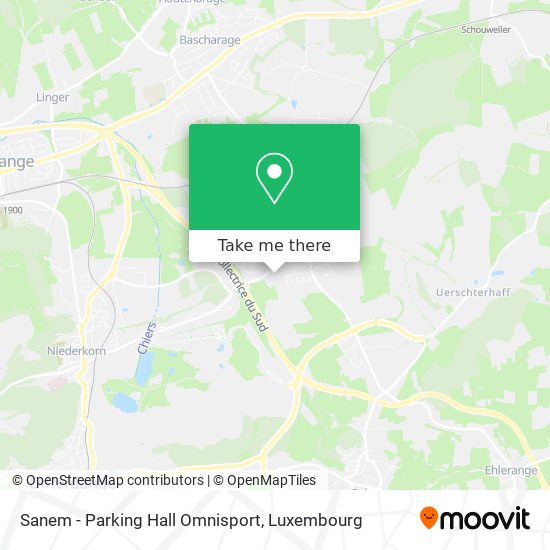 Sanem - Parking Hall Omnisport map