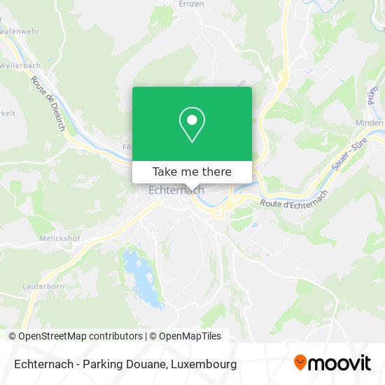 Echternach - Parking Douane map
