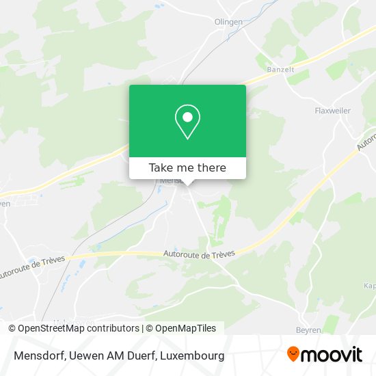 Mensdorf, Uewen AM Duerf Karte