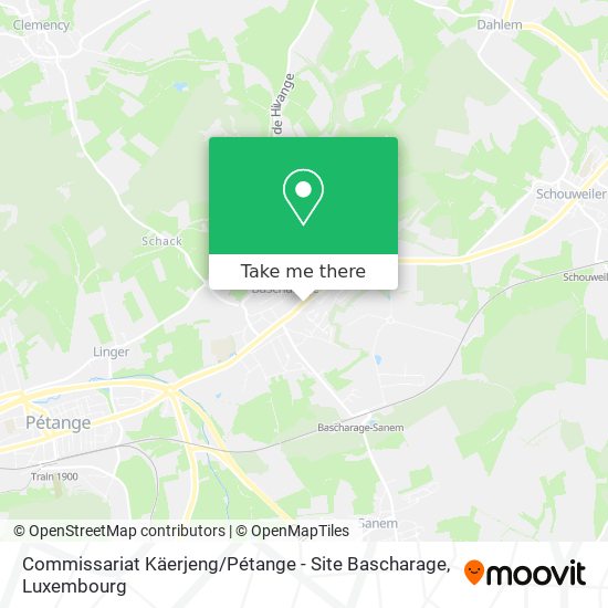 Commissariat Käerjeng / Pétange - Site Bascharage Karte