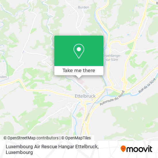 Luxembourg Air Rescue Hangar Ettelbruck Karte