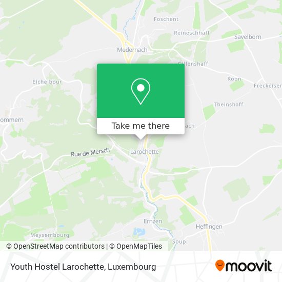 Youth Hostel Larochette Karte