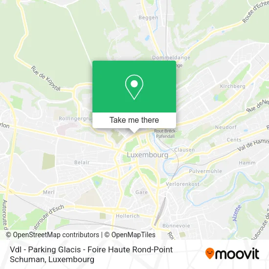 Vdl - Parking Glacis - Foire Haute Rond-Point Schuman map