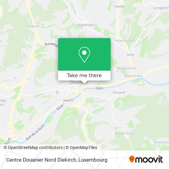 Centre Douanier Nord Diekirch map