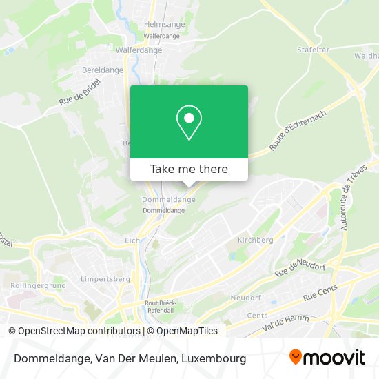 Dommeldange, Van Der Meulen map