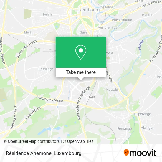 Résidence Anemone map