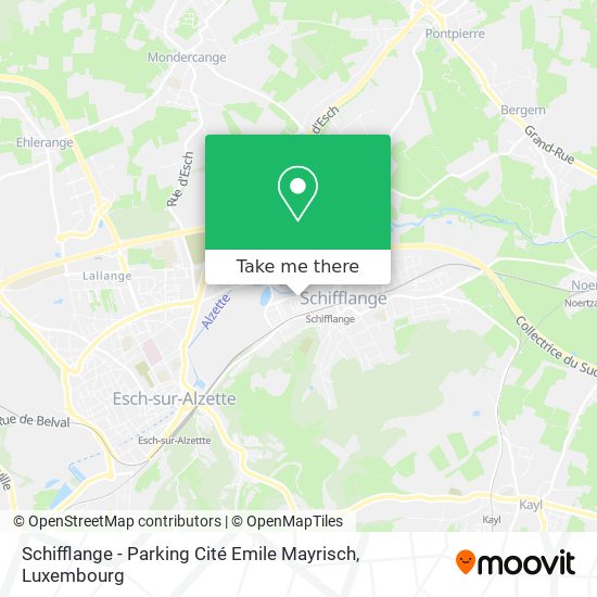 Schifflange - Parking Cité Emile Mayrisch Karte